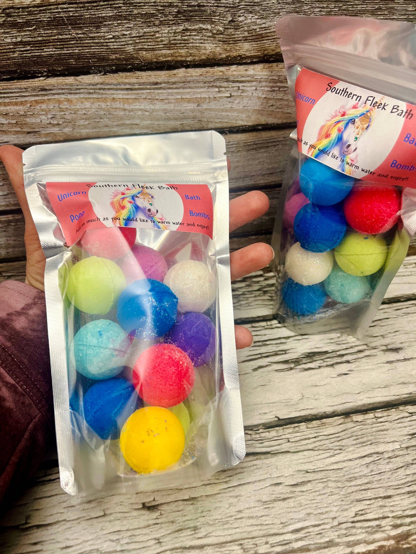 Unicorn Poop Bath Bombs