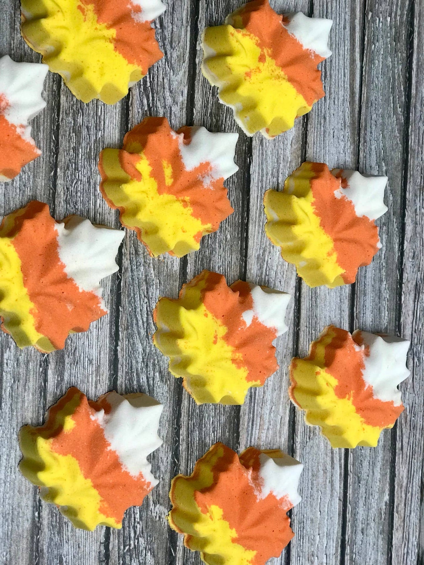 Candy korn Leaf Bath Bomb