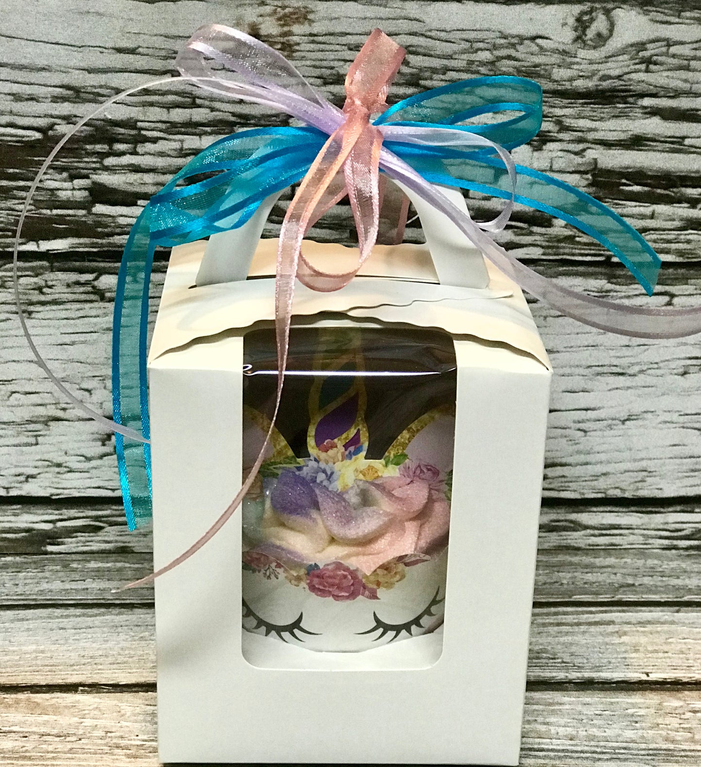 Unicorn Bath Bomb with Bubble Frosting