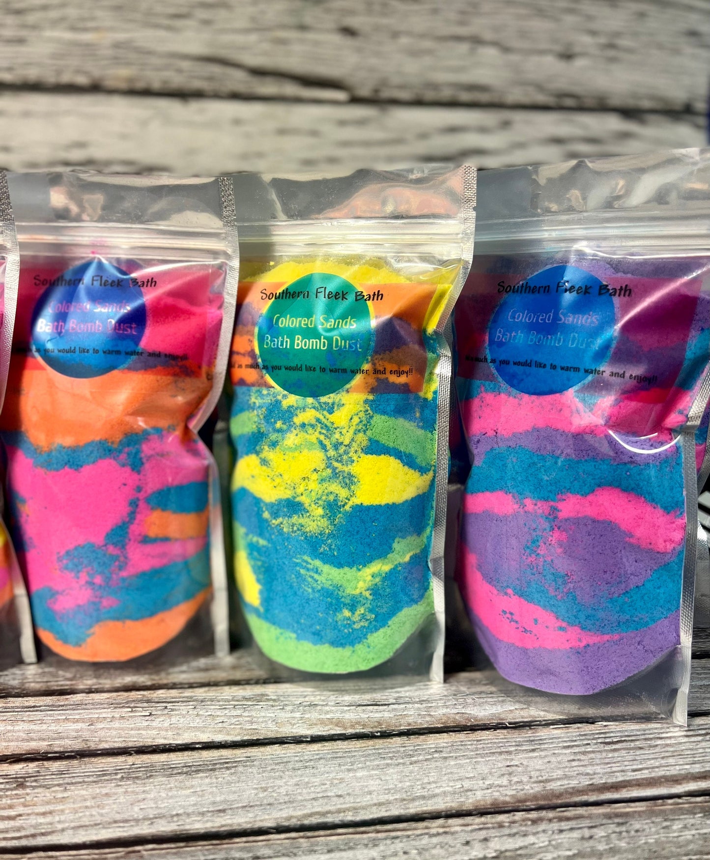 Colored Sands Bath Bomb Soak