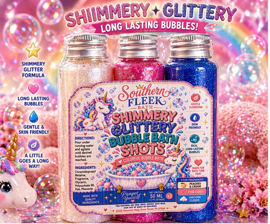 Shimmer Unicorn Bubble Bath Shots