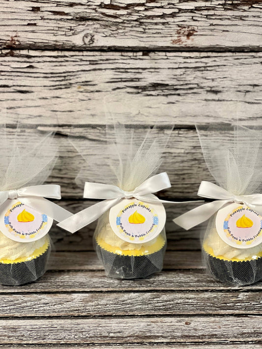 Pineapple Cupcake Bath Bomb W/ Bubble Frosting