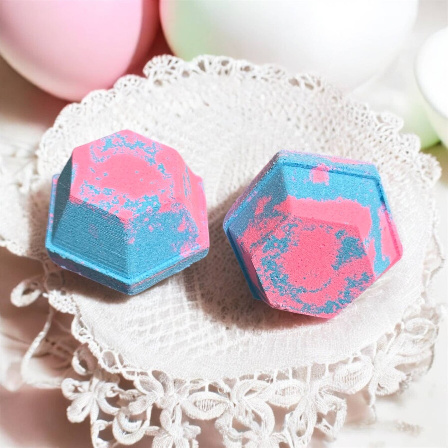 New!! Cotton Candy Tetradecagon Bath Bomb