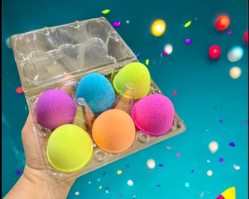 XL Rainbow Egg Carton Bath Bombs
