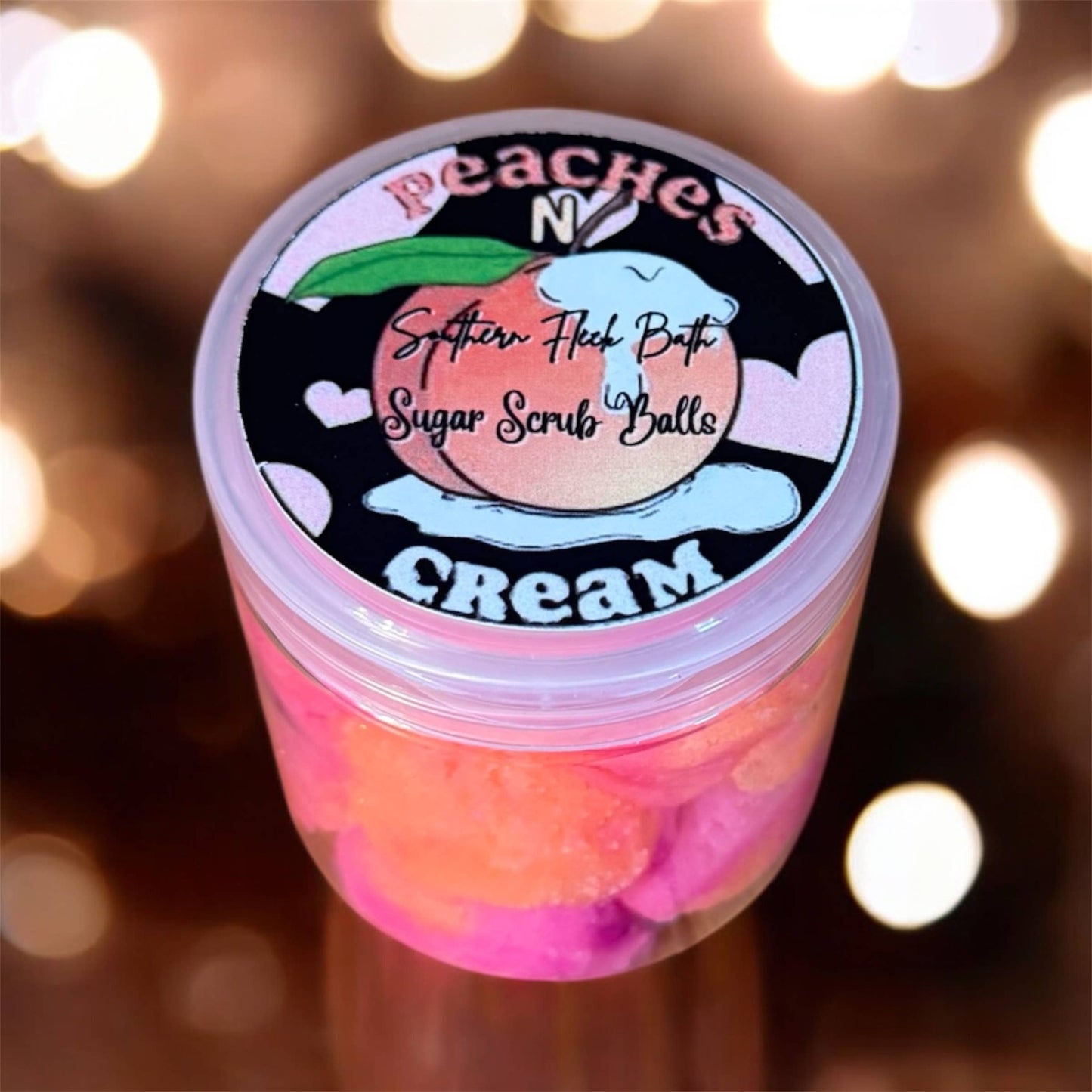 Peaches N Cream Sugar Scrub Balls
