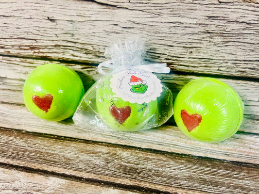 Grouchy Green Christmas Bath Bomb