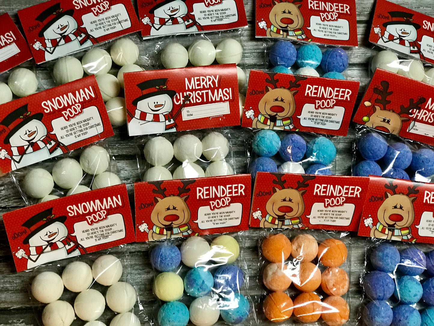 Poop Stocking Stuffer Bath Bombs