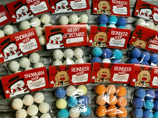 Poop Stocking Stuffer Bath Bombs