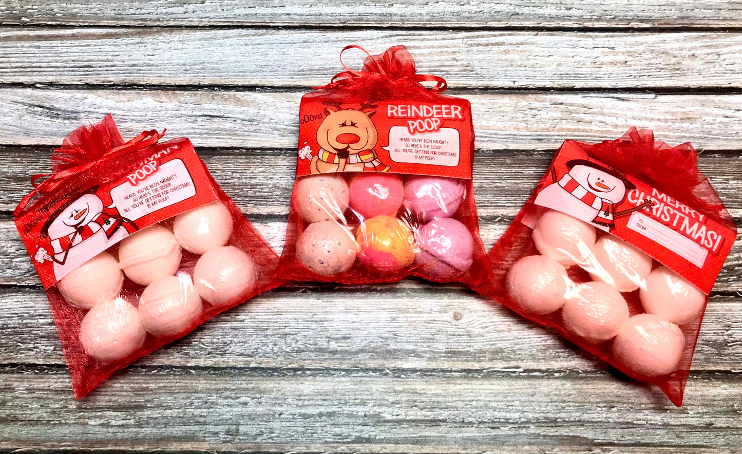 Poop Stocking Stuffer Bath Bombs