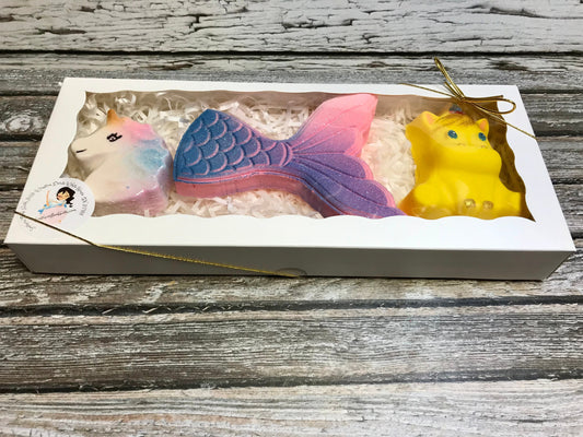 Unicorn Mermaid Bath Bomb Set