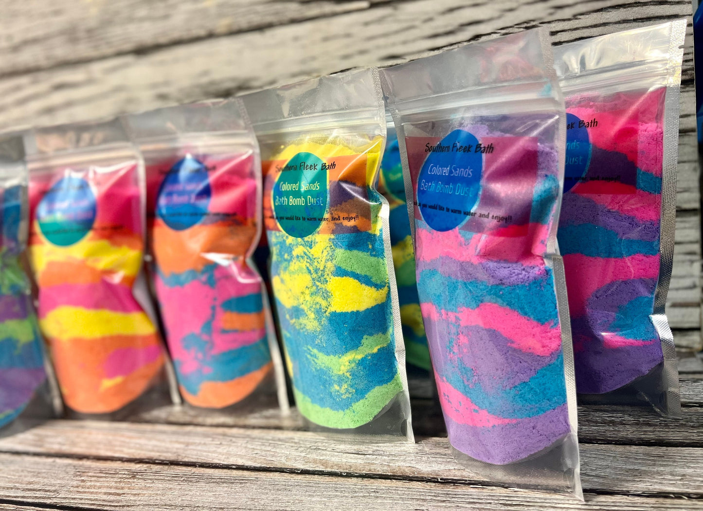 Colored Sands Bath Bomb Soak