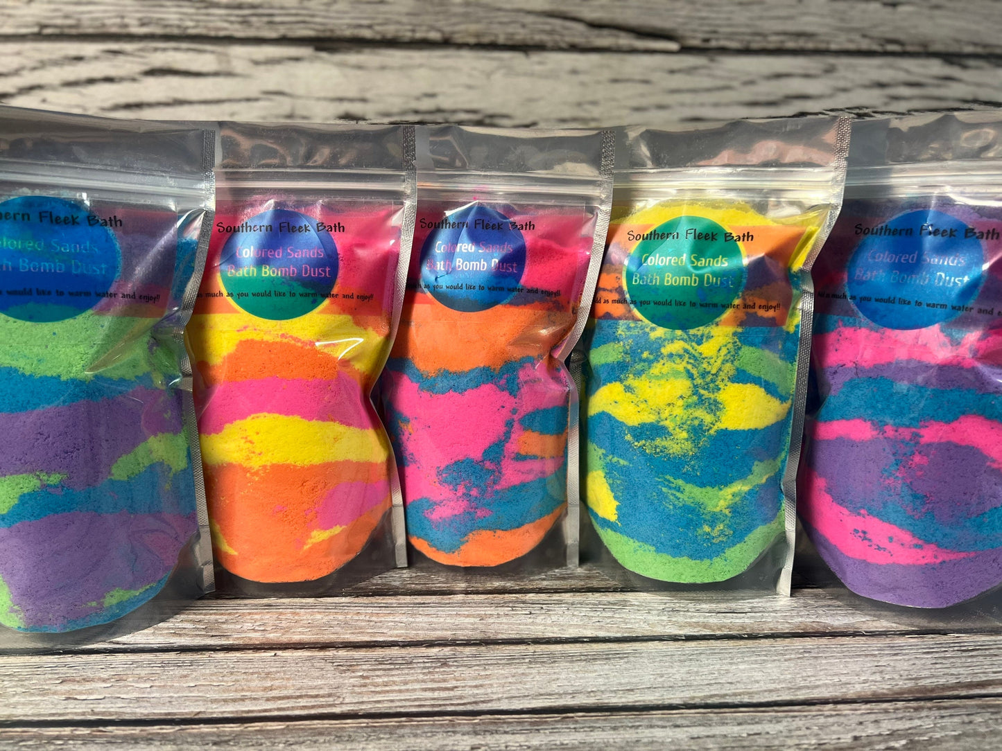 Colored Sands Bath Bomb Soak
